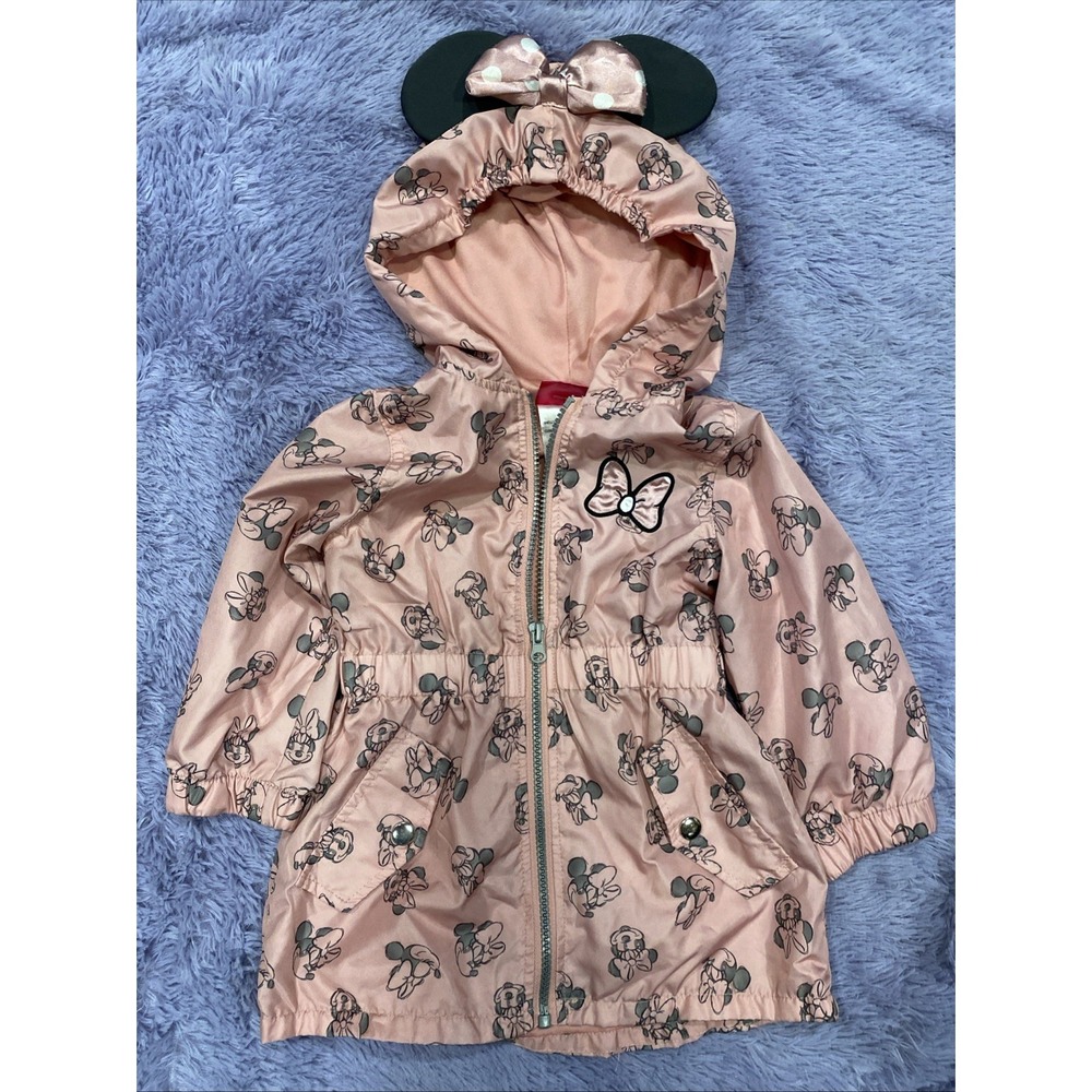 Disney Minnie Mouse Hooded Jacket Full Zip Hoodie Size‎ 2T Pink